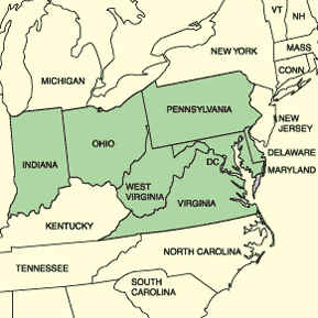 Buchanan Sales Company sales territory map